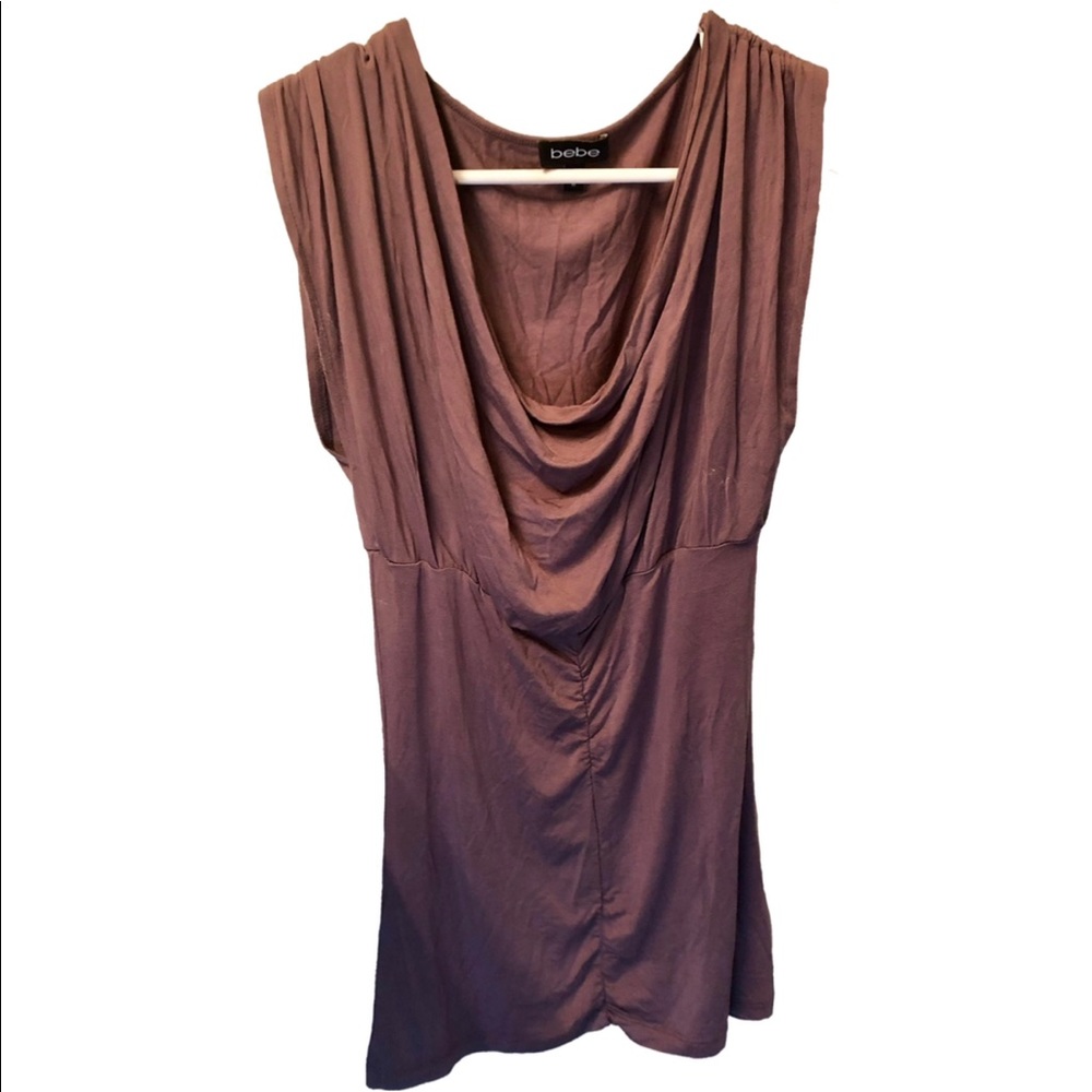 Vintage Bebe Sleeveless Cowl Neck Top
